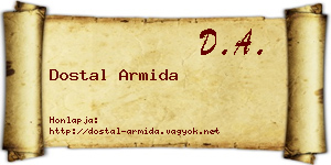 Dostal Armida névjegykártya